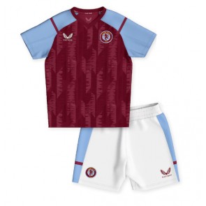 Aston Villa Dětské Domácí dres komplet 2023-24 Krátký Rukáv (+ trenýrky)